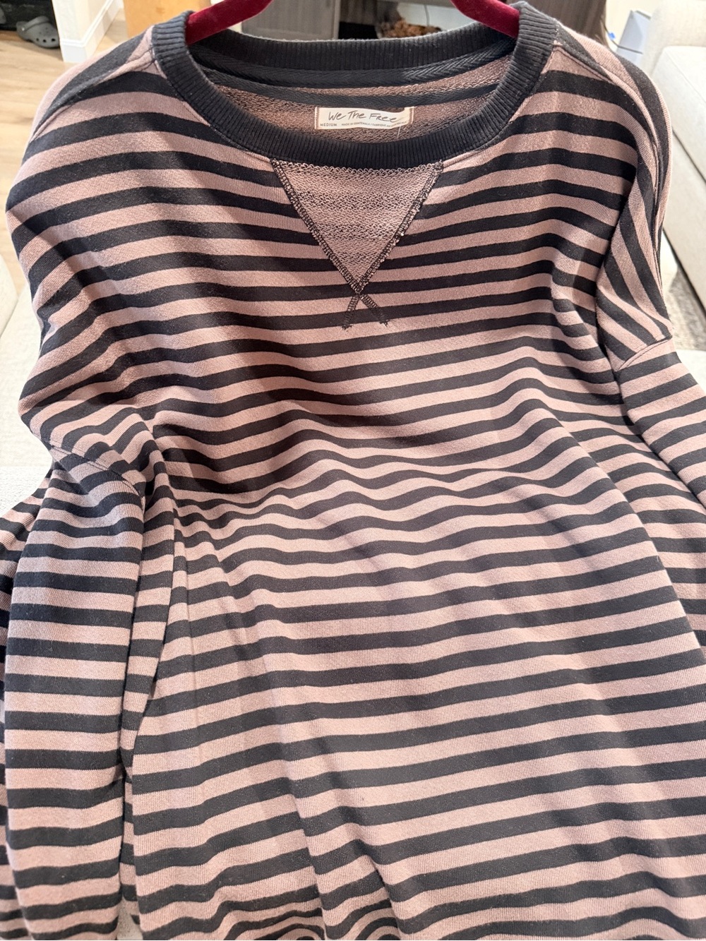 Free People Classic Striped Oversized Crewneck - Picture 6 of 6